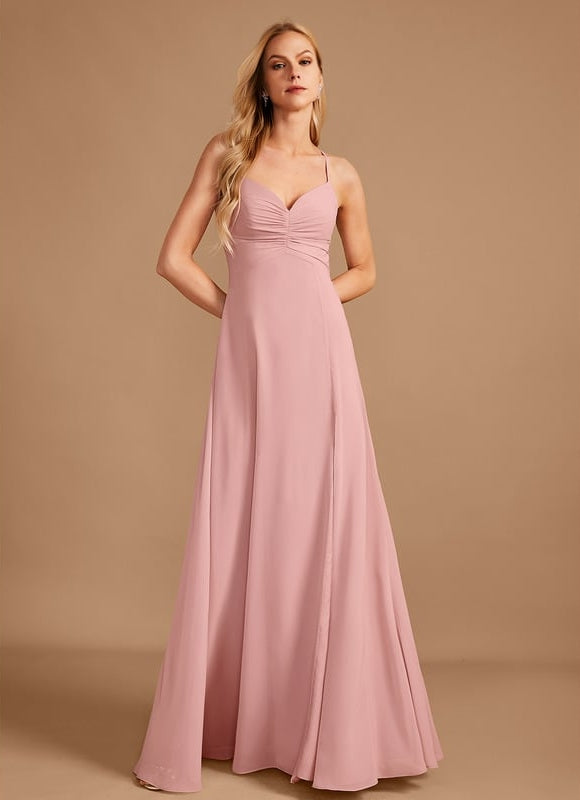 Robe Trapèze Longue Beige Élégante - gallery 4