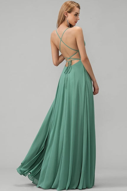 Robe Trapèze Bleu Marine Soirée - gallery 2