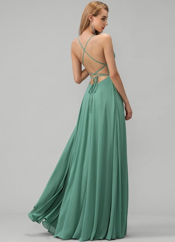 Robe Trapèze Bleu Marine Soirée - gallery 2