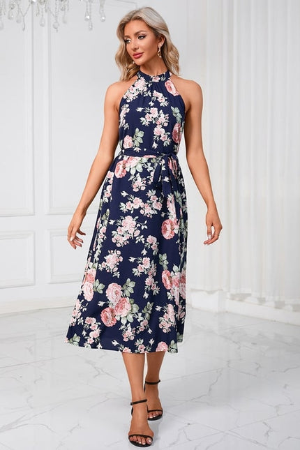 Robe Trapèze Élégance Tropicale - gallery 8