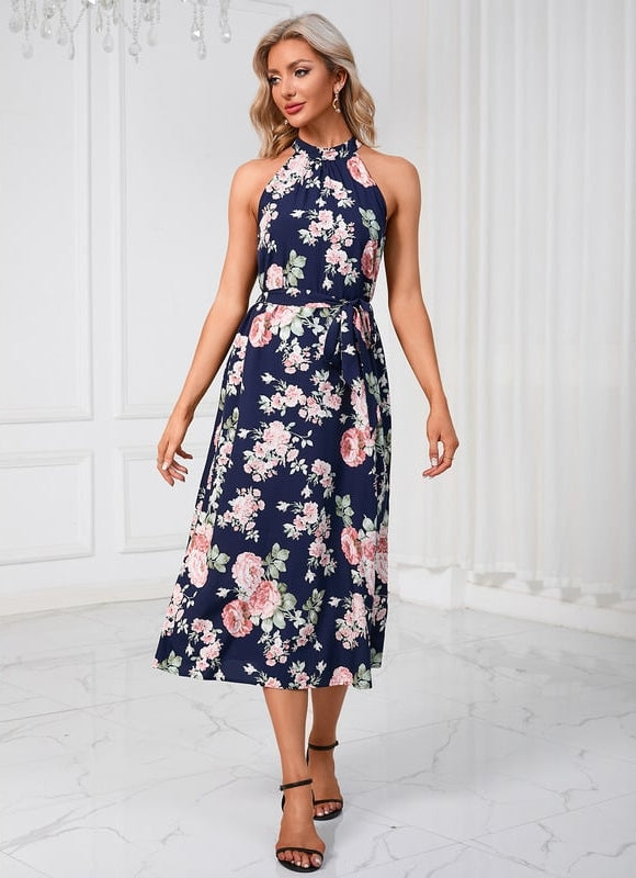 Robe Trapèze Élégance Tropicale - gallery 8