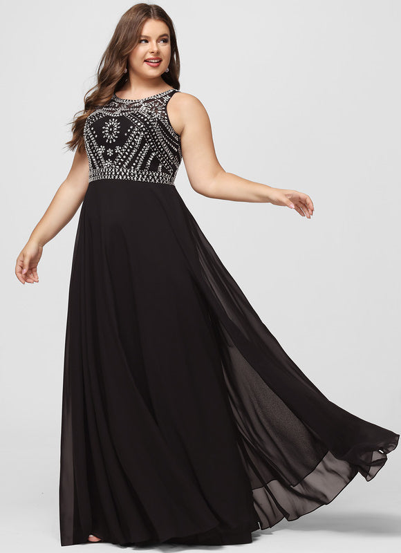 Robe Trapèze Noir Élégant Flottant - gallery 7