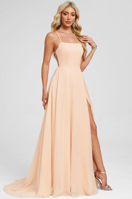 Robe Trapèze Peach Élégance Flottante - gallery 1