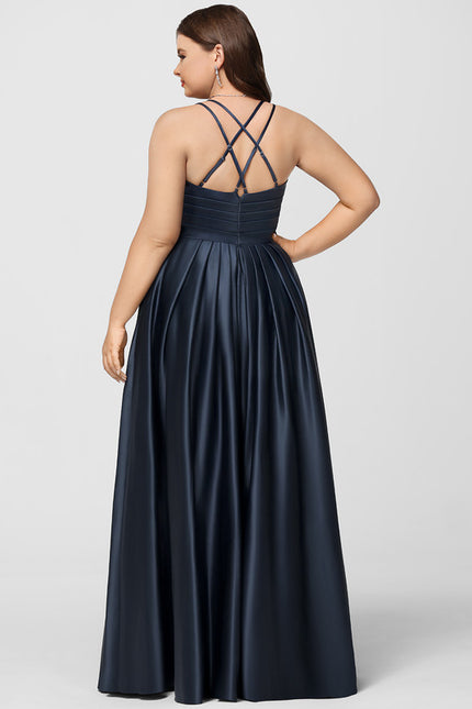 Robe Trapèze Éclat Satiné Doré - gallery 7