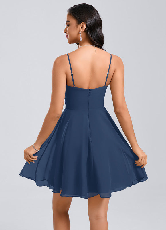 Robe Trapèze Marine Éthérée - gallery 1