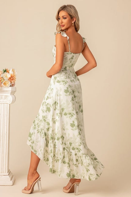 Robe Trapèze Fleurie Élevée - gallery 3