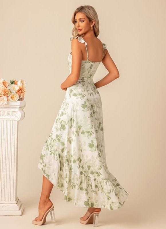 Robe Trapèze Fleurie Élevée - gallery 3