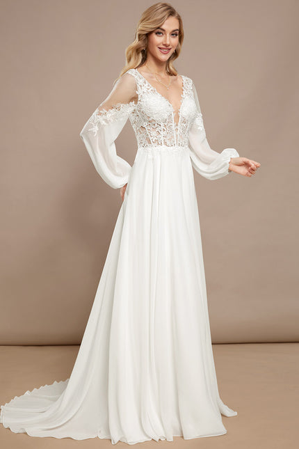 Robe Trapèze Éthérée Satinée - gallery 1