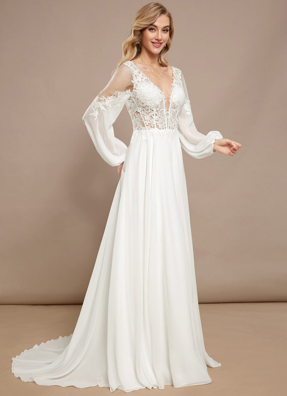 Robe Trapèze Éthérée Satinée - gallery 1