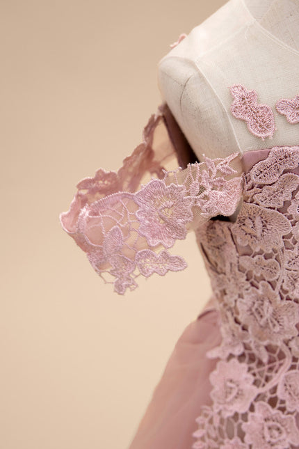Robe Trapèze Rose Éthérée - gallery 7