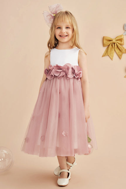Robe Trapèze Fleur De Satin - gallery 1