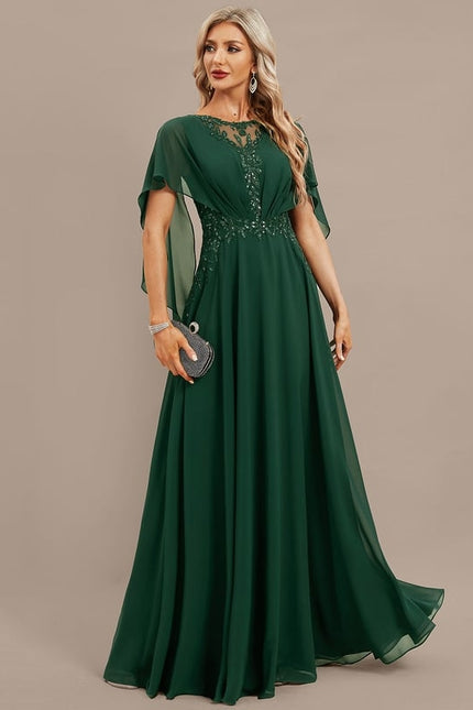 Robe Trapèze Élévation Émeraude - gallery 5