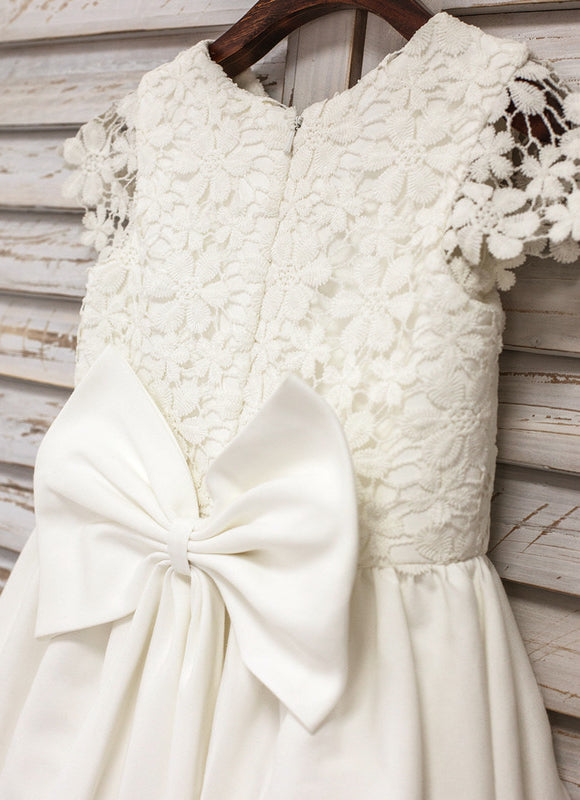 Robe Trapèze Satin Vert Poudré - gallery 1