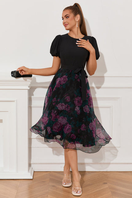 Robe Trapèze Fleurie Élégance - gallery 4