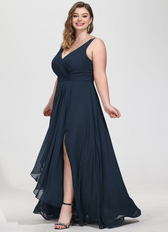 Robe Trapèze Mousseline Fendue - gallery 8