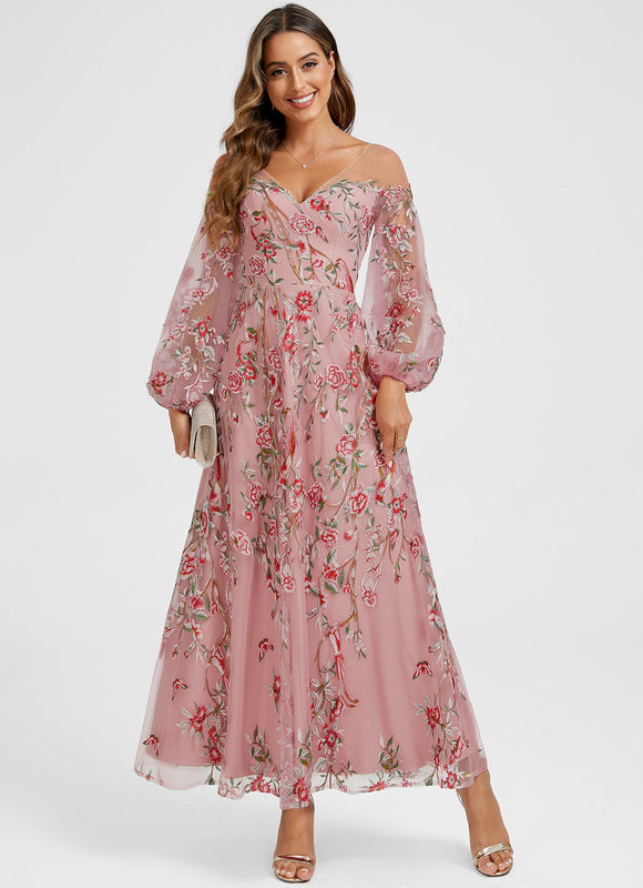 Robe Trapèze Éthérée Noire - gallery 5