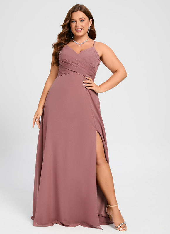 Robe Trapèze Longue Beige Élégante - gallery 6