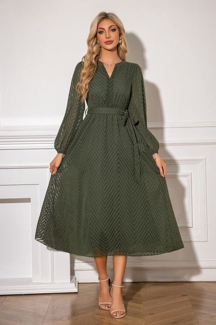 Robe Trapèze Chic Olivâtre - gallery 6