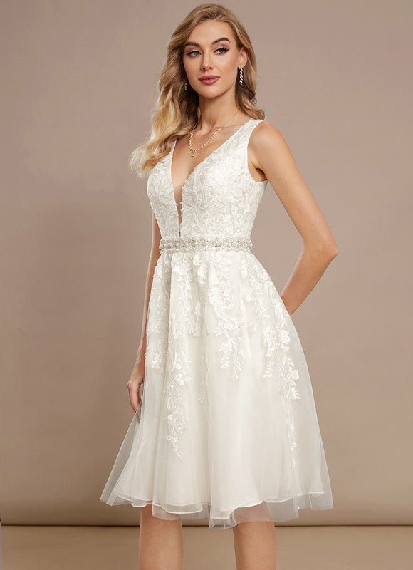 Robe Trapèze Élégance Tulle Satiné - gallery 2