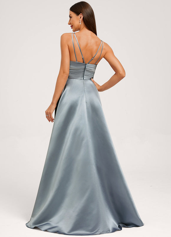 Robe Trapèze Satin Fluide - gallery 3