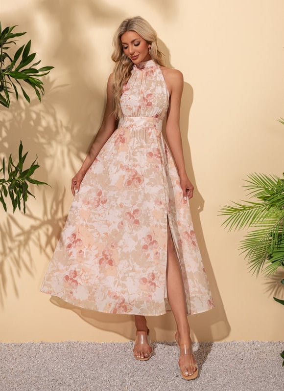 Robe Trapèze Fleur De Mousseline - gallery 2