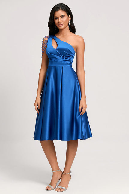 Robe Trapèze Satin Éclat Moderne - gallery 2