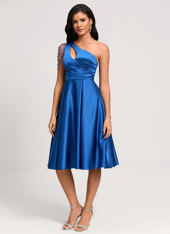 Robe Trapèze Satin Éclat Moderne - gallery 2