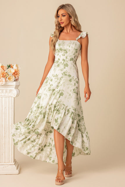 Robe Trapèze Fleurie Élevée - gallery 2