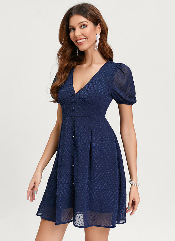 Robe Trapèze Marine Éthérée - gallery 2