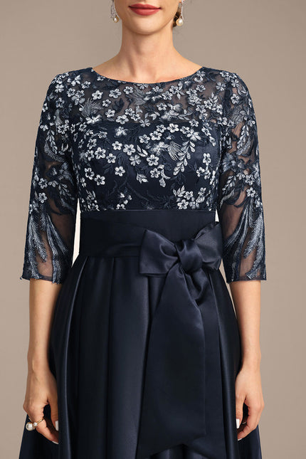 Robe Trapèze Satin Nuit - gallery 7