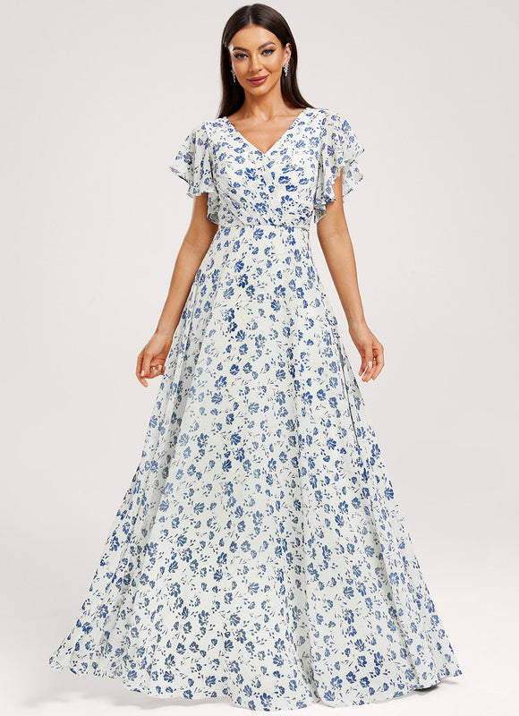 Robe Trapèze Mousseline Fendue - gallery 3