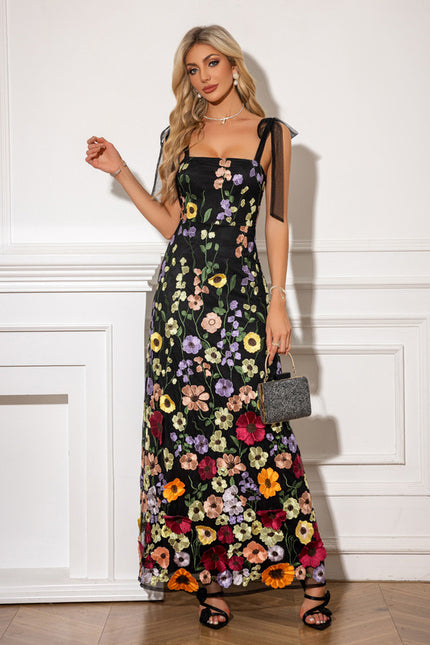 Robe Longue Trapèze Fleurie