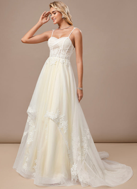Robe Trapèze Élégance Tulle Crème - gallery 2