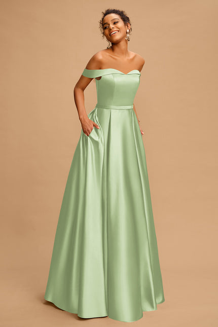 Robe Trapèze Rêve De Lilas Satiné - gallery 7