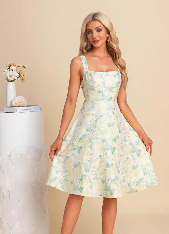 Robe Trapèze Midi Romantique - gallery 4