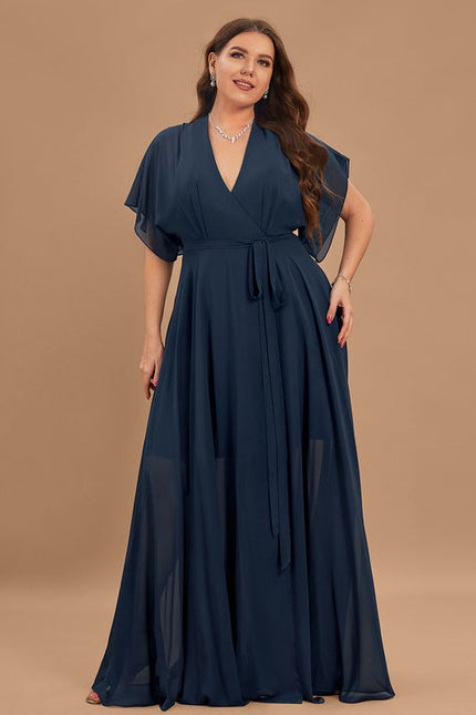 Robe Trapèze Longue Beige Élégante - gallery 6