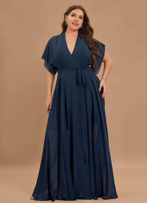 Robe Trapèze Longue Beige Élégante - gallery 6