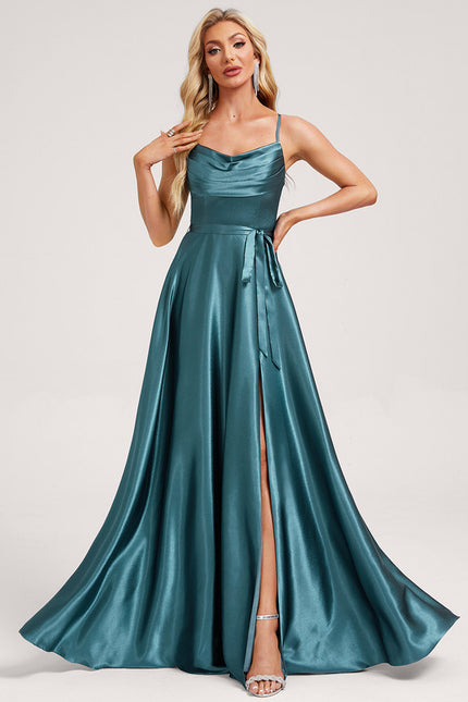Robe Trapèze Satin Luxe Évasé