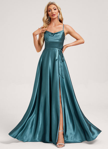 Robe Trapèze Satin Luxe Évasé