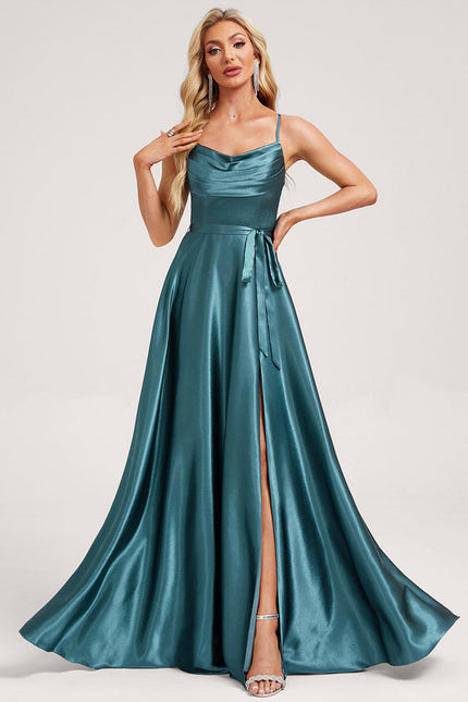Robe Trapèze Satin Luxe Évasé