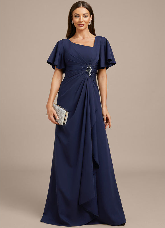 Robe Trapèze Nuit Étoilée Drapée