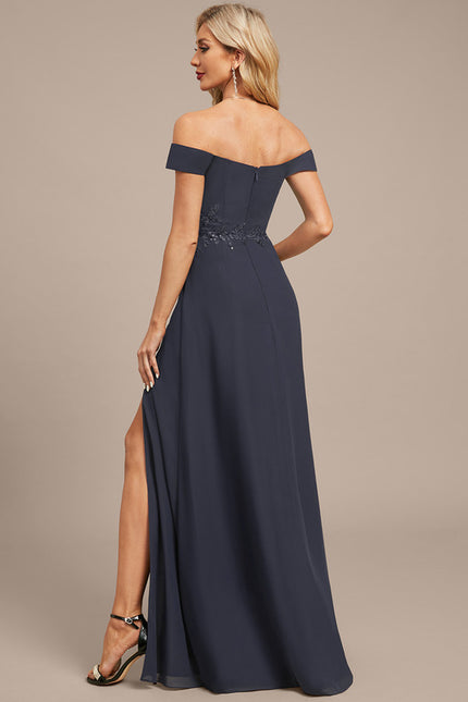 Robe Trapèze Velours Sombre Étoilé - gallery 6