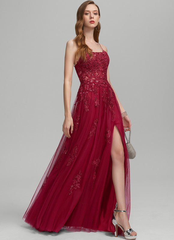 Robe Trapèze Rubis Éthérée - gallery 1