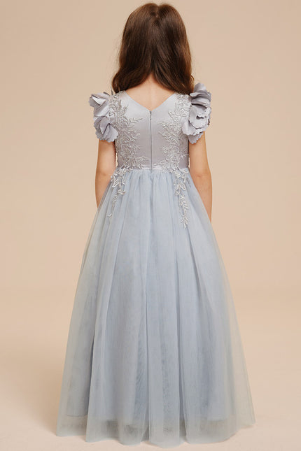 Robe Trapèze Tulle Fleurie - gallery 6