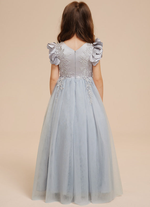 Robe Trapèze Tulle Fleurie - gallery 6
