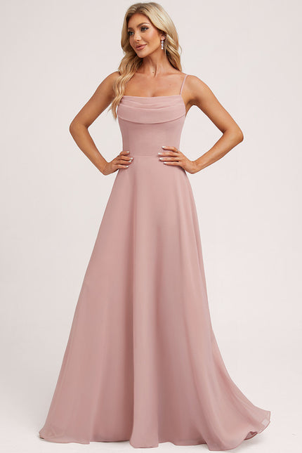 Robe Trapèze Éthérée Rose - gallery 4