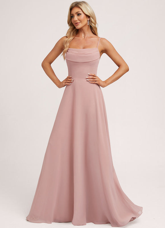 Robe Trapèze Éthérée Rose - gallery 4