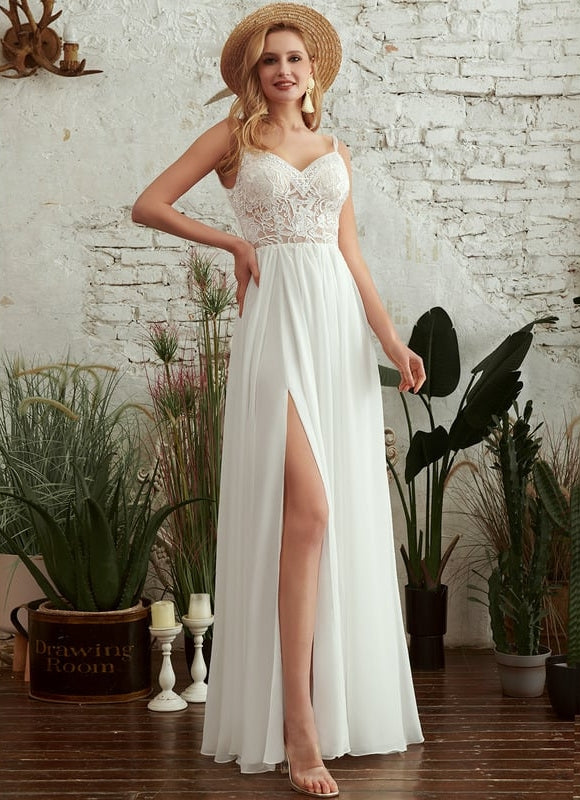 Robe Trapèze Blanche Dentelle Et Perles