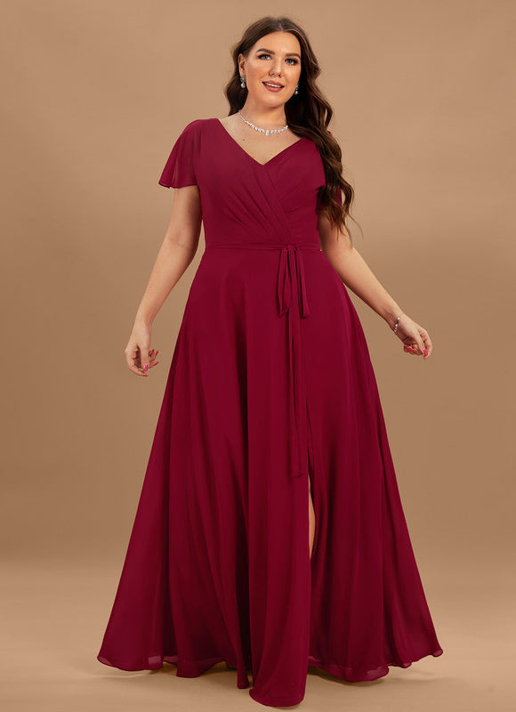 Robe Trapèze Longue Beige Élégante - gallery 6