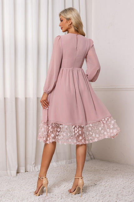 Robe Trapeze Rose Poudré - gallery 1